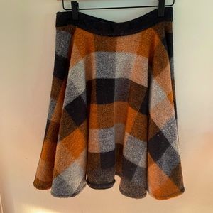 Chicwish Fall gingham flared skirt